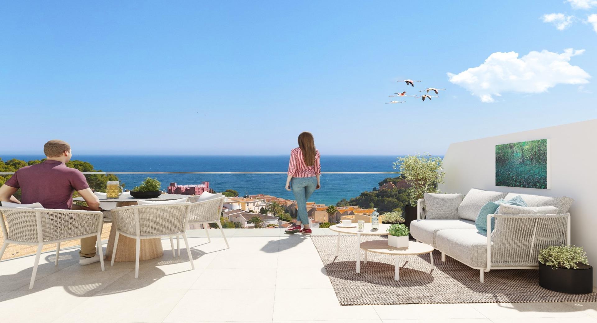 NE1409A - New build apartments with sea view for sale in Calpe