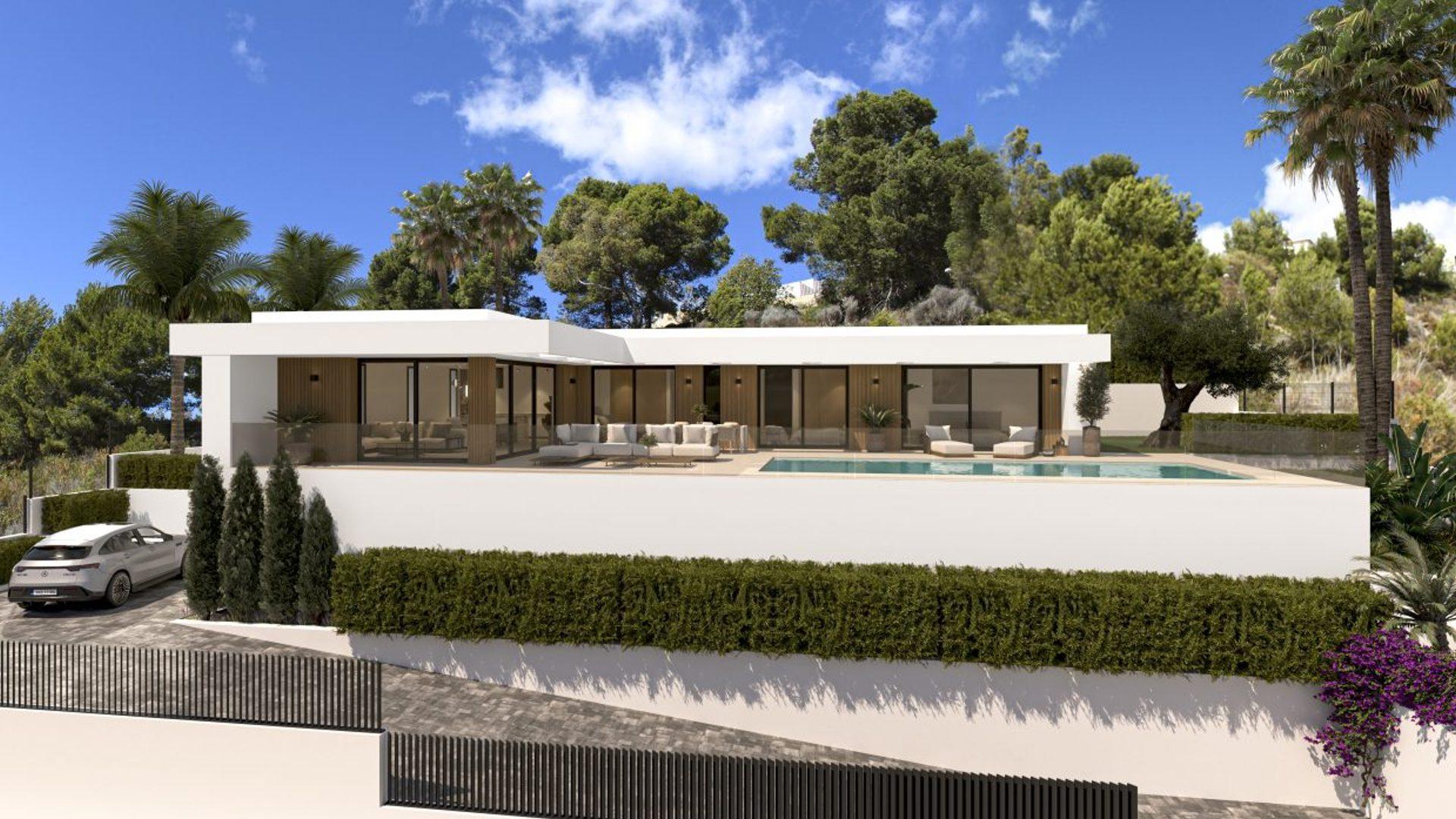 CBH1433V - Elegant Single-Level Villa Project with South Orientation and Peñón Views in Calpe
