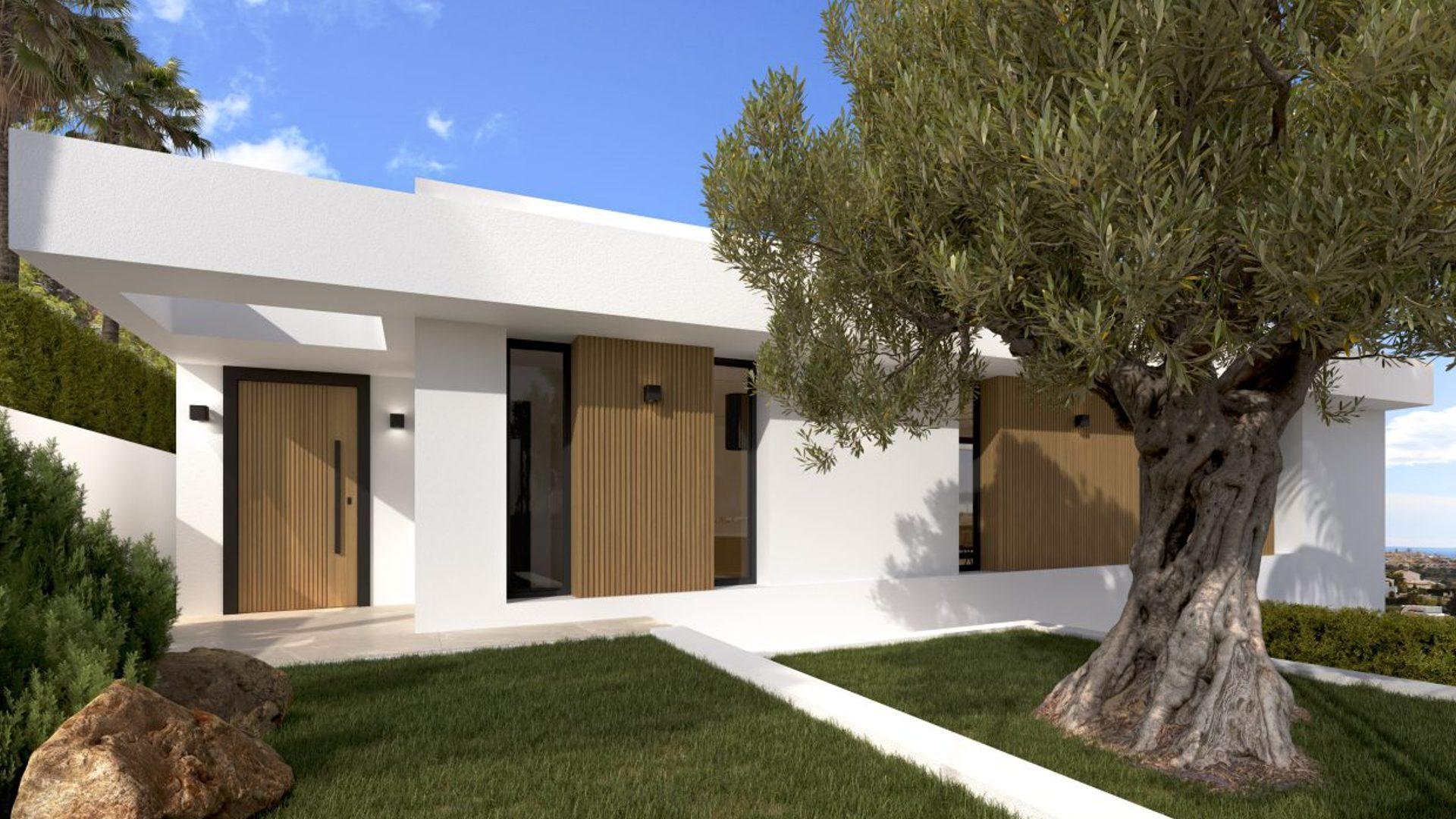 CBH1433V - Elegant Single-Level Villa Project with South Orientation and Peñón Views in Calpe