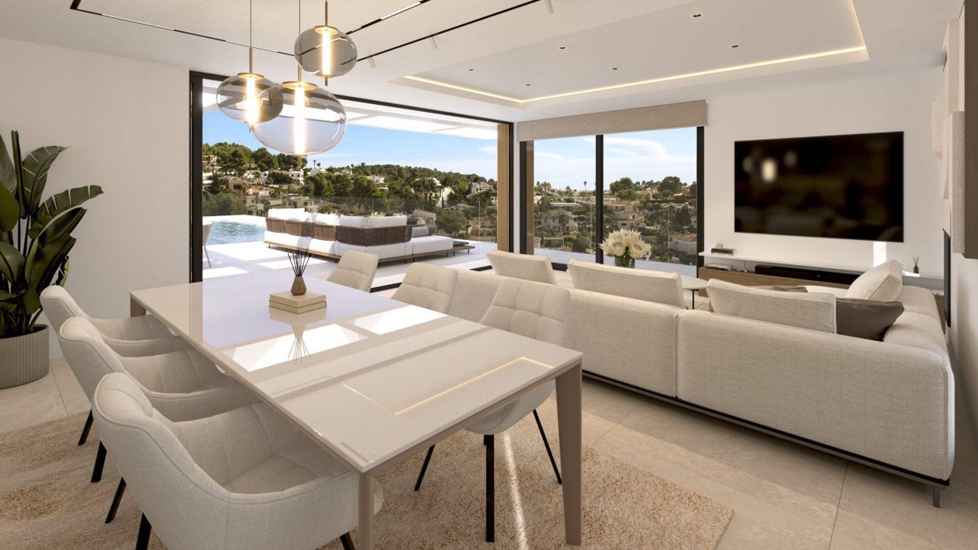 CBH1433V - Elegant Single-Level Villa Project with South Orientation and Peñón Views in Calpe