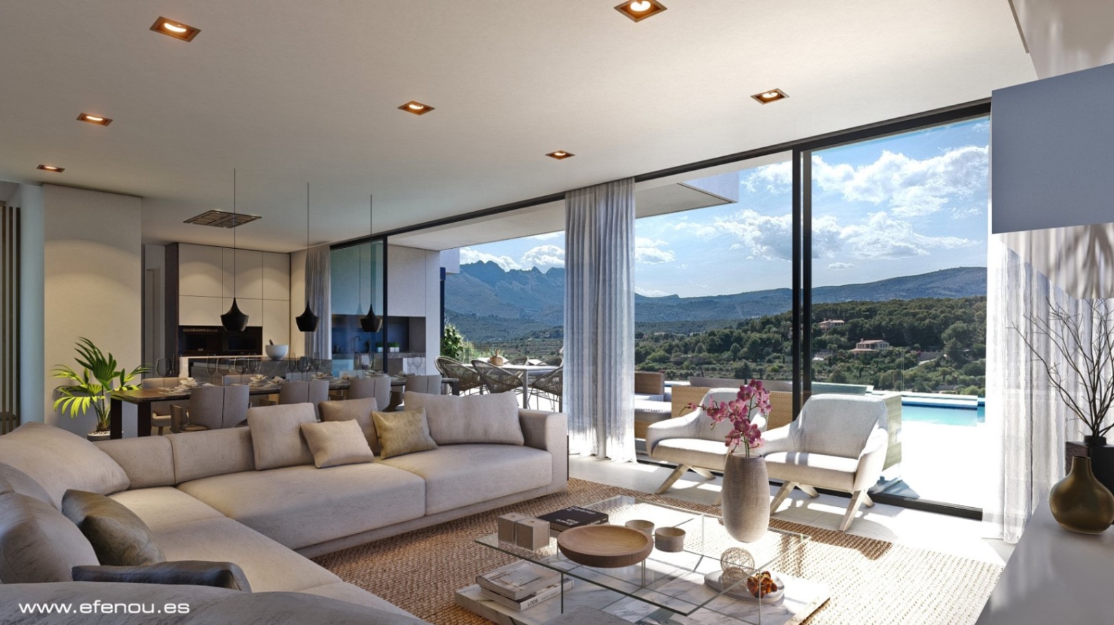 NE1497V - Elegant Mountain View Villa in Prime Location