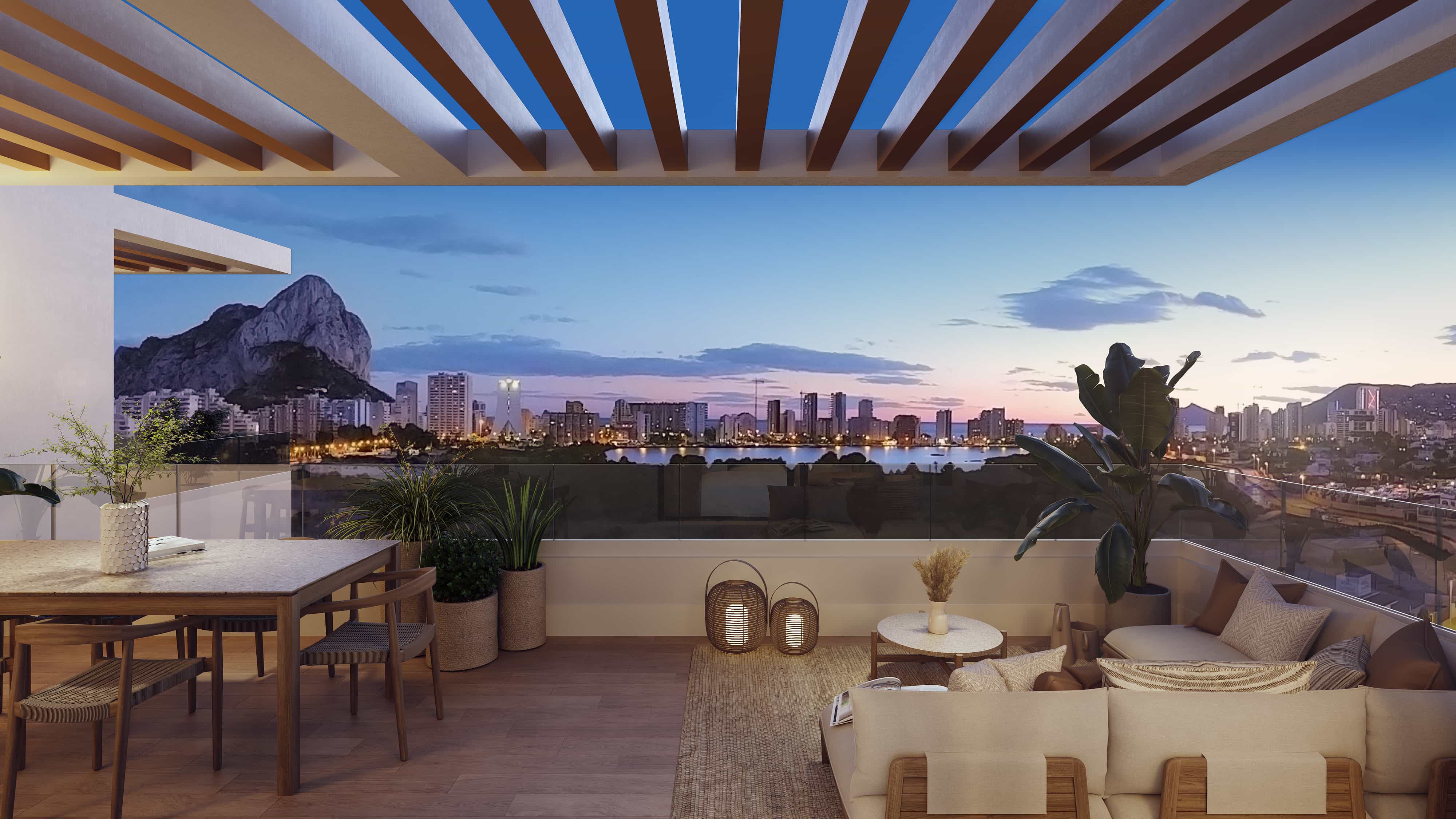 NE1504A - Penthouse for Sale in Calpe: 3 Bedrooms, 3 Bathrooms